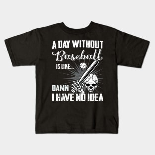 Baseball with Skull Kids T-Shirt